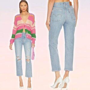 NWT LEVI'S Premium Wedgie Straight Jean In Probably Okay Size 24 x 28